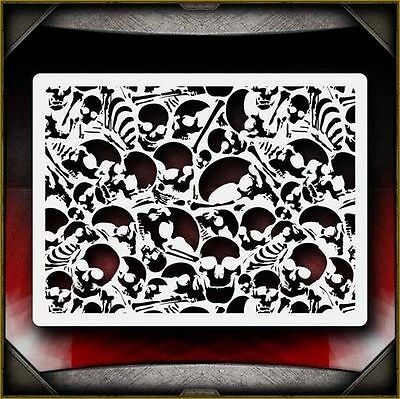 Skull Background 6 Airbrush Stencil Template Airsick