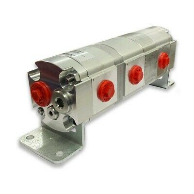 Geared Hydraulic Flow Divider 3 Way Valve, 8.5cc/rev, With Centre Inlet