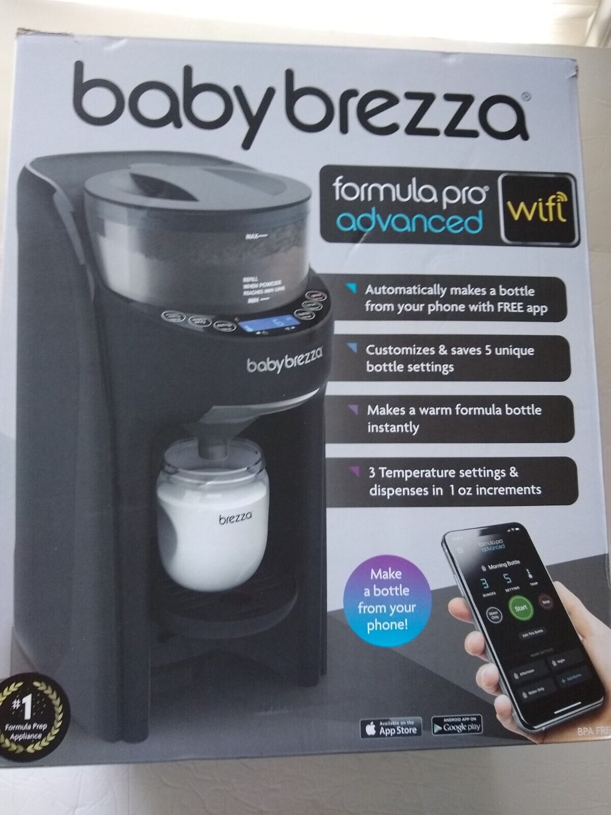 Baby Brezza Formula Pro Advanced Wifi Baby Formula Dispenser New