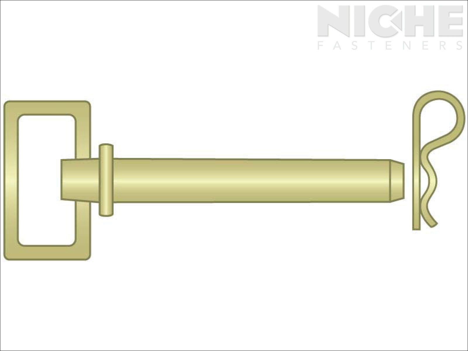 Hitch Pin Sqr Handle 1-3/8 X 8 Zy