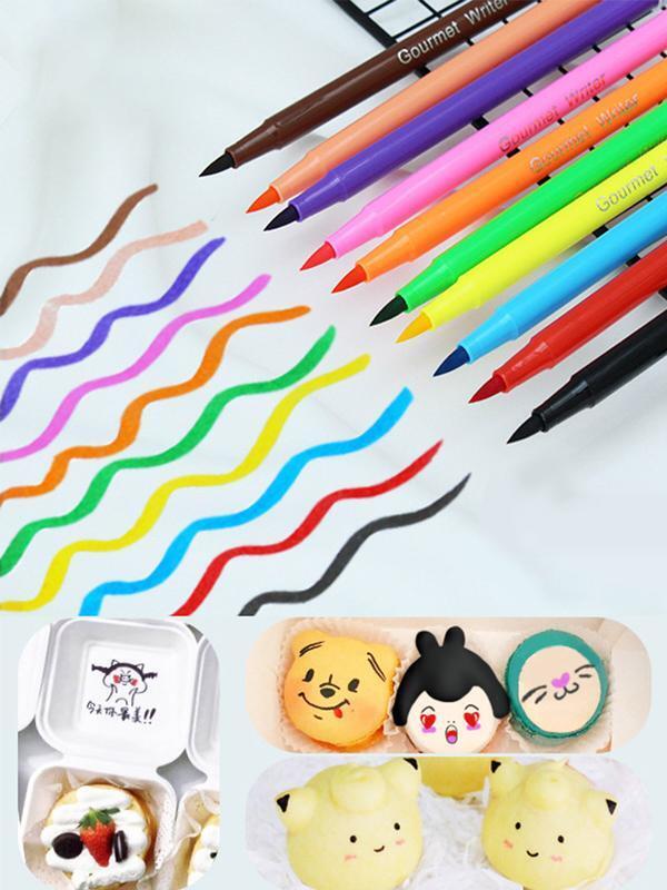 1pc Cake Decorating Writing Food Colouring Pens Edible Ink Marker Single Nib