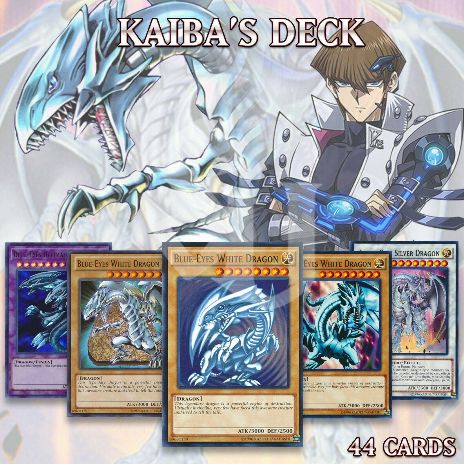 Kaiba's Deck 44 Cards | Blue-eyes White Dragon Kaibaman Stone Of Ancients Yugioh