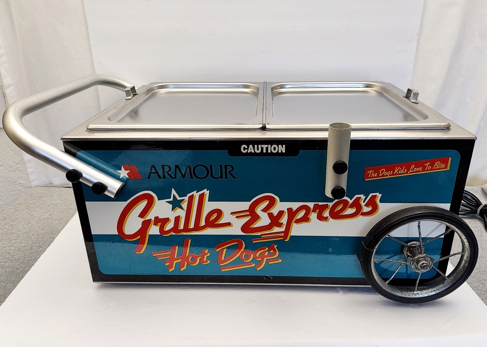 Vintage Hot Dog Cart, Tabletop, Armour Grille Express, Works Great, Made In Usa