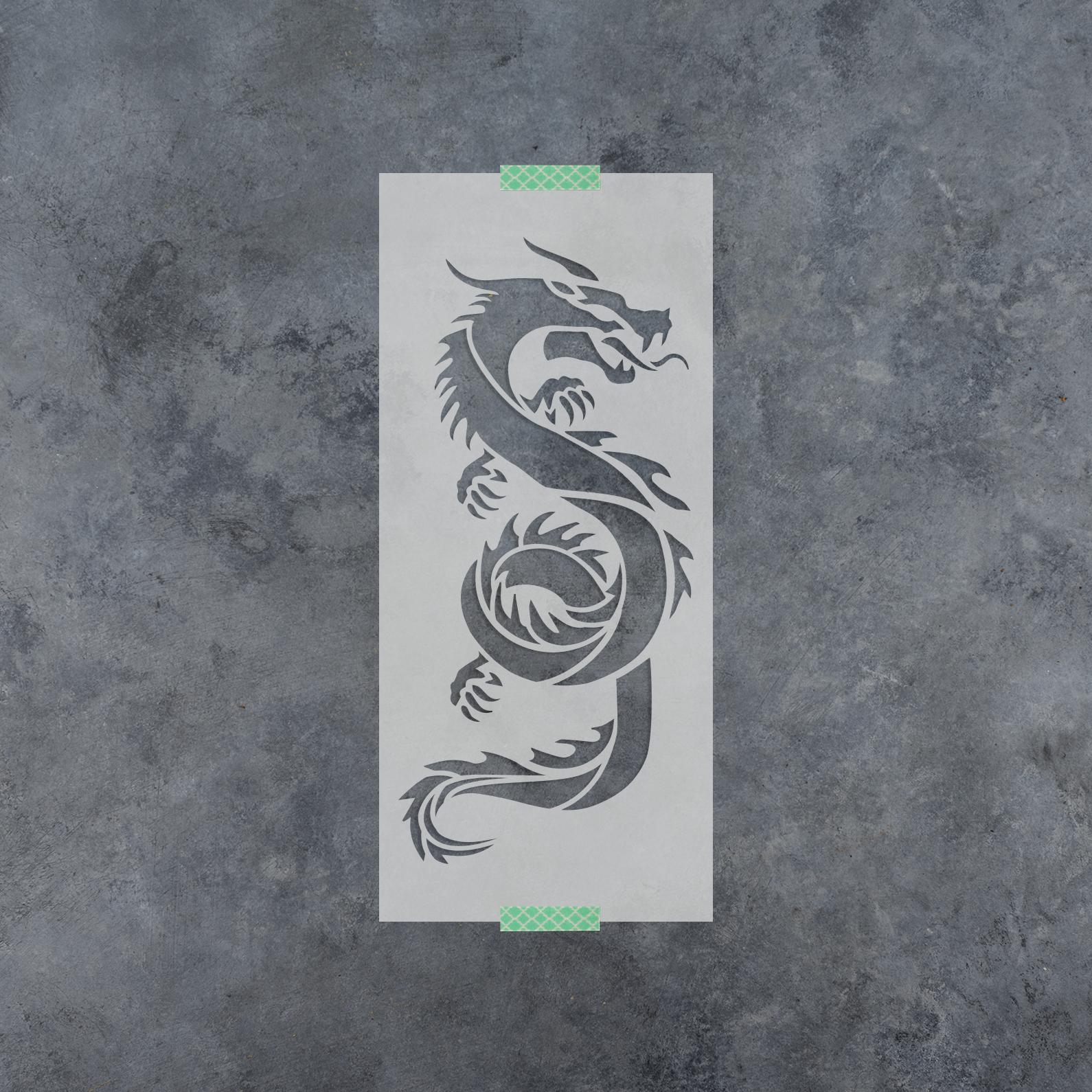 Chinese Dragon Stencil - Durable & Reusable Mylar Stencils