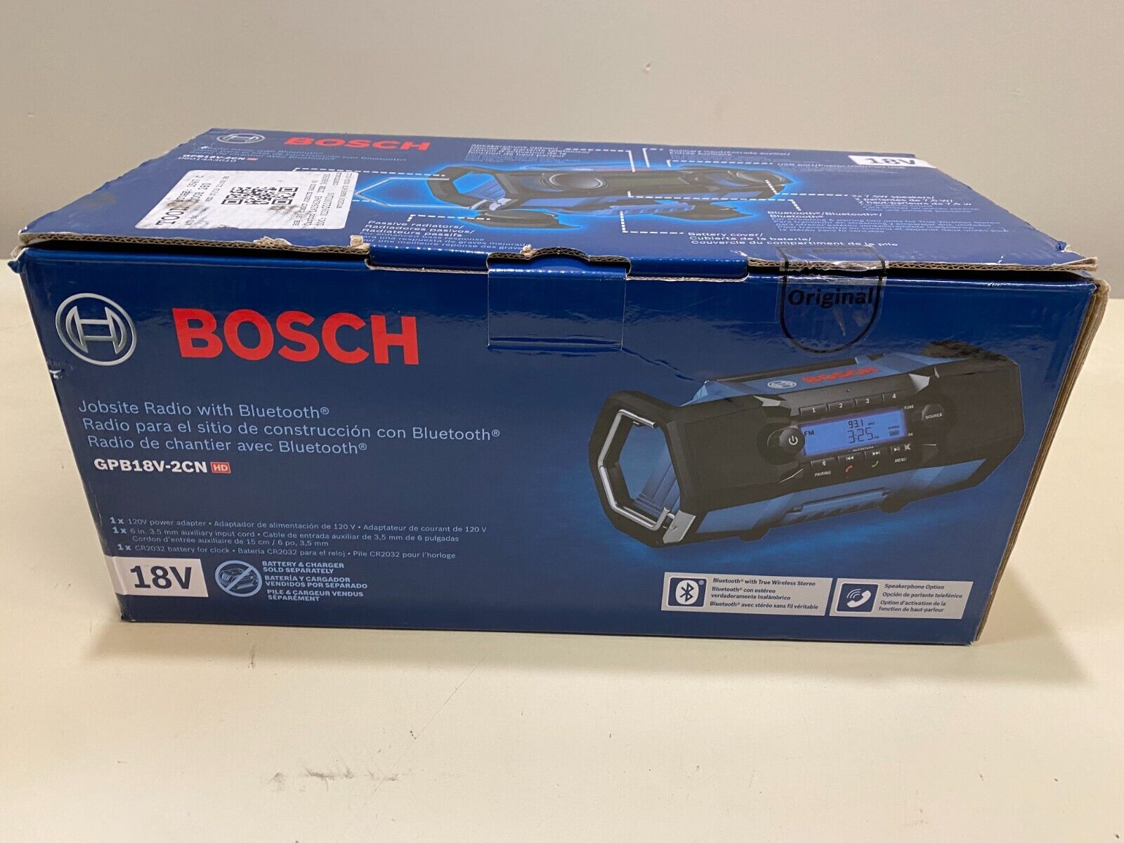 Bosch Gbp18v-2cn 18v Compact High Performance Jobsite Radio W/bluetooth