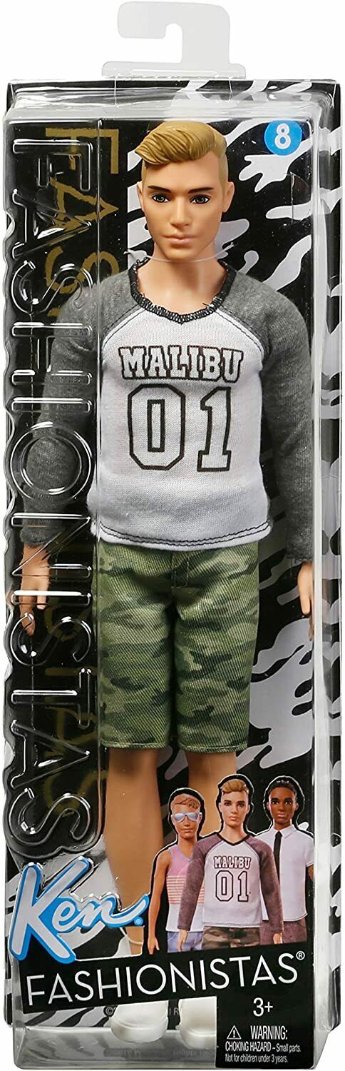 2016 Fashionistas  Ken Camo Comeback Barbie Doll - Fnh40  Brand New & Nrfb!!