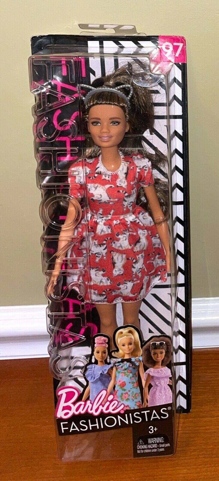 Barbie Fashionistas 97 Meow Mix Cat Dress Petite Hispanic Doll Brand New Sealed