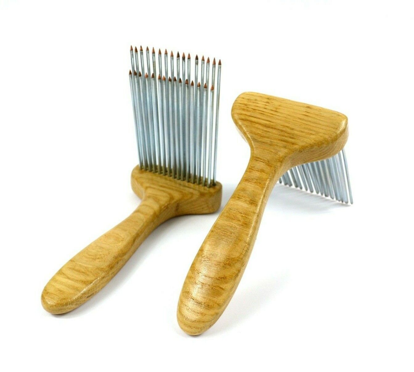 Hand Carders For Wool With 2 Rows. 2 Viking Wool Combs For Fine And Medium Wool