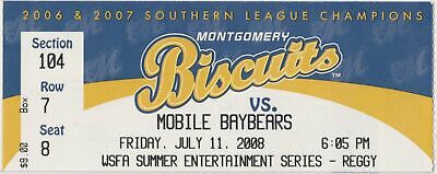 2008 Montgomery Biscuits Ticket Stub Vs Mobile For Sale