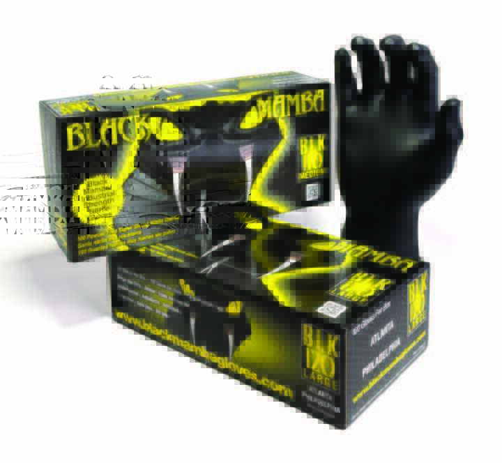 Blk Mamba Nitrile Disposable Heavyduty Small Gloves 10box Of 100 Ea (1000) 1case