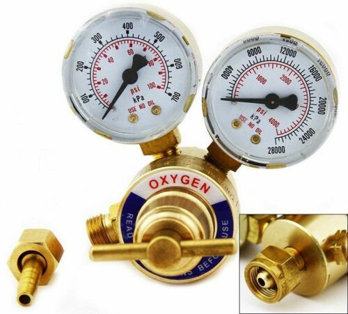Oxygen Gas Regulator Welding Cutting Torch Pressure Gauge Fits Victor Brass New