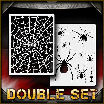 Spider Web Set 1 Airbrush Stencil Template Airsick