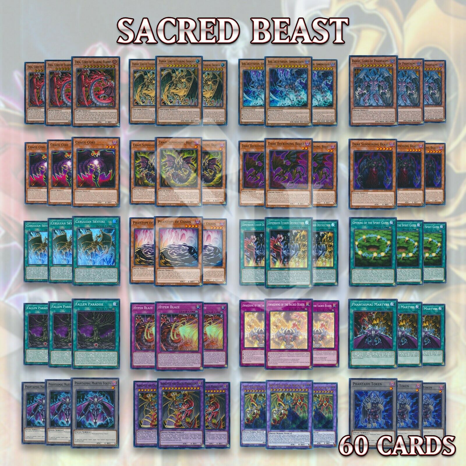 Sacred Beast 60 | Uria Hamon Raviel Armityle Phantom Fury Spirit Gates Yugioh