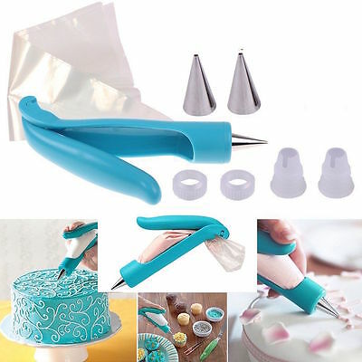 New Pastry Icing Piping Bag Nozzle Fondant Cake Cupcake Decorating Pen Set Cream