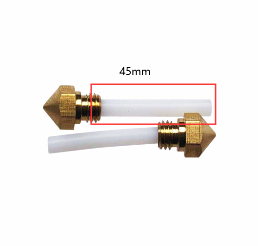 0.4mm Nozzle And 45mm Ptfe Tube For Qidi Tech X-plus / X-max 3d Printer: 2 Pcs