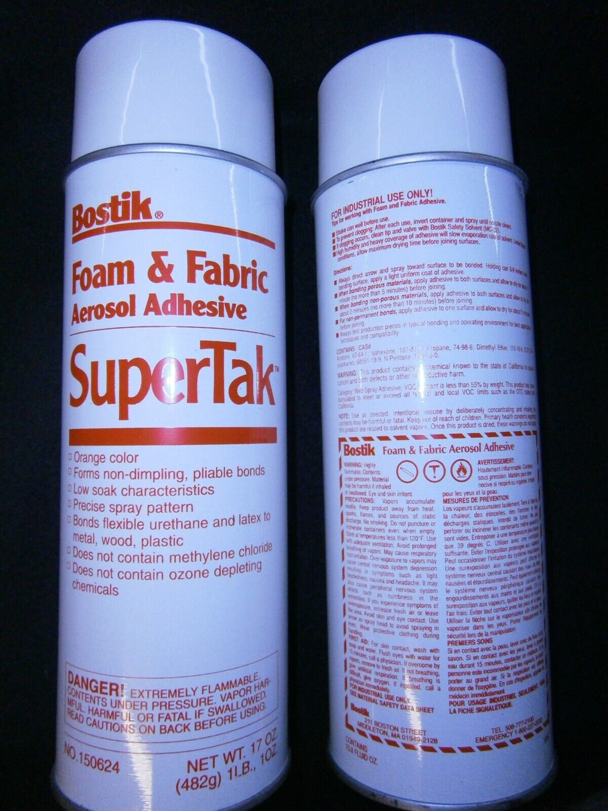 Bostik Supertak 150624 Foam & Fabric Aerosol Adhesive 17 Oz Spray Can Headliner