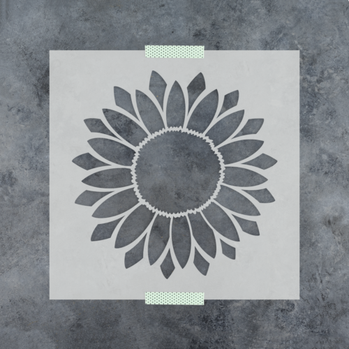 Sunflower Stencil - Durable & Reusable Mylar Stencils