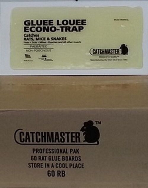 Catchmaster 60rb Rat Sized Glueboards ( 60 Pack ) Rat Mouse Snake Lizard Trap