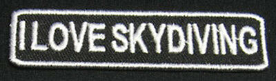 I Love Skydiving Patch/badge For Skydive T-shirt Hat Cap Bag Container Rig 25p