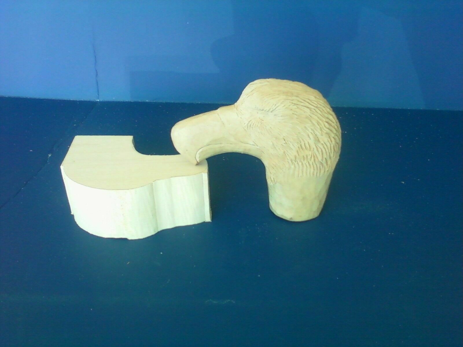 2 Eagle Head Cane Handle Blanks-basswood, Butternut Or Red Cedar Wood Carving