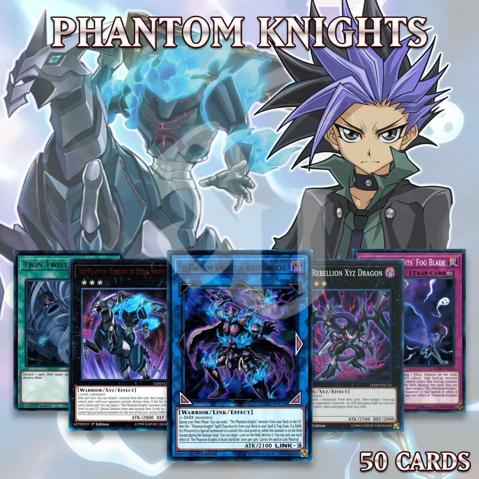 Raidraptor & Phantom Knights Deck 55 Cards | Wise Strix Boots Yugioh +bonus