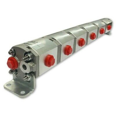 Geared Hydraulic Flow Divider 6 Way Valve, 5.0cc/rev, Without Centre Inlet