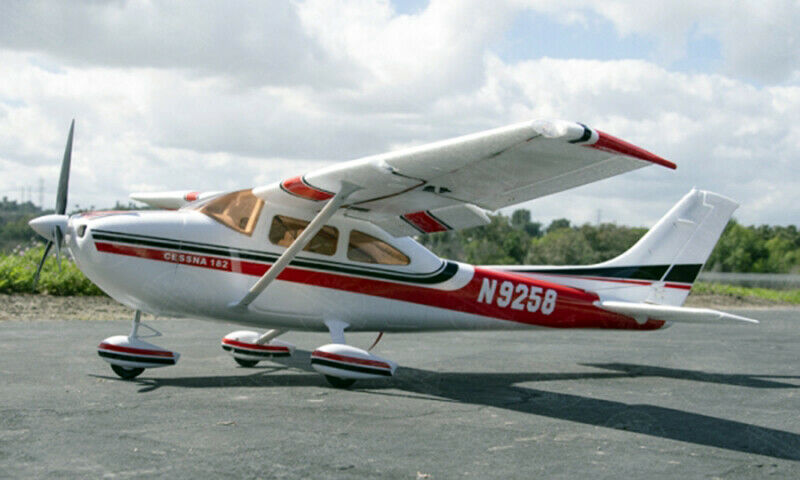 55in Epo Foam Cessna 182 6ch Rc Electric Airplane Rtf W/flaps