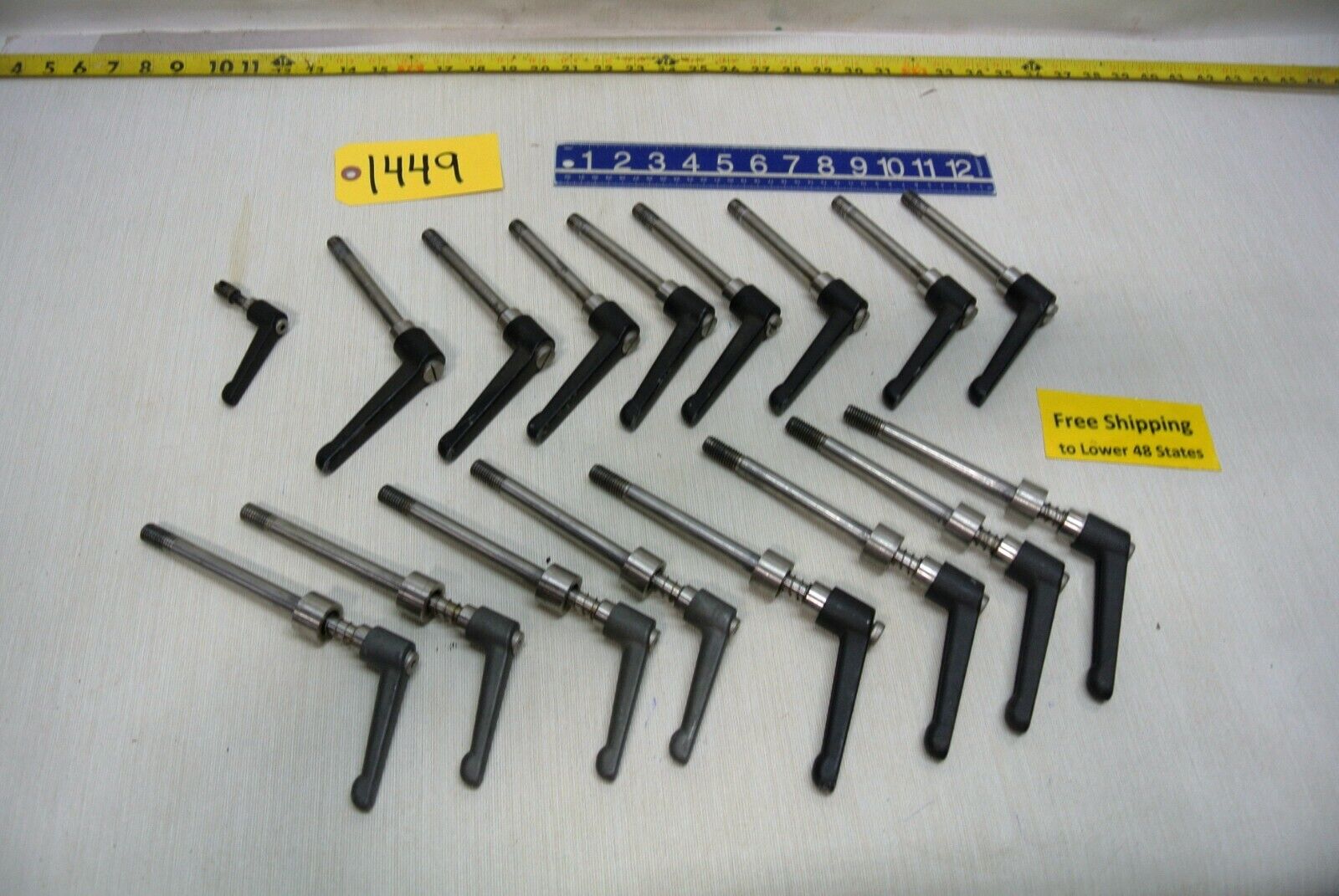 16 Steel Handles - Pins  Knob Threaded & 8 Pcs. Spring Loaded Hardware Quick Rel