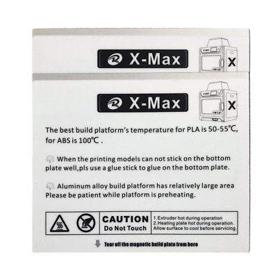Platform Sticker/pc Board/magnetic For Qidi Tech X-max 3d Printer: 2 Pcs Kit