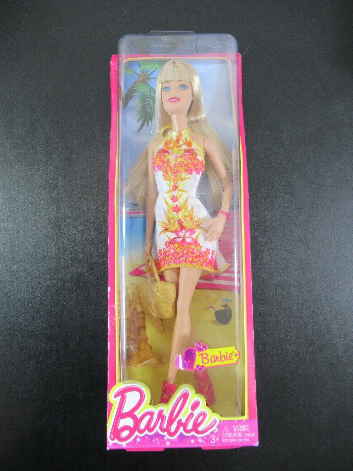 Barbie Fashionistas Doll Orange White Print Dress Byh13 Pkg Wear 2013