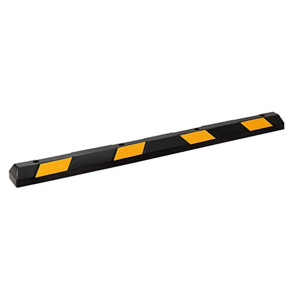72"l Rubber Parking Stop Rubber Parking Curb Stopper Reflective Tape