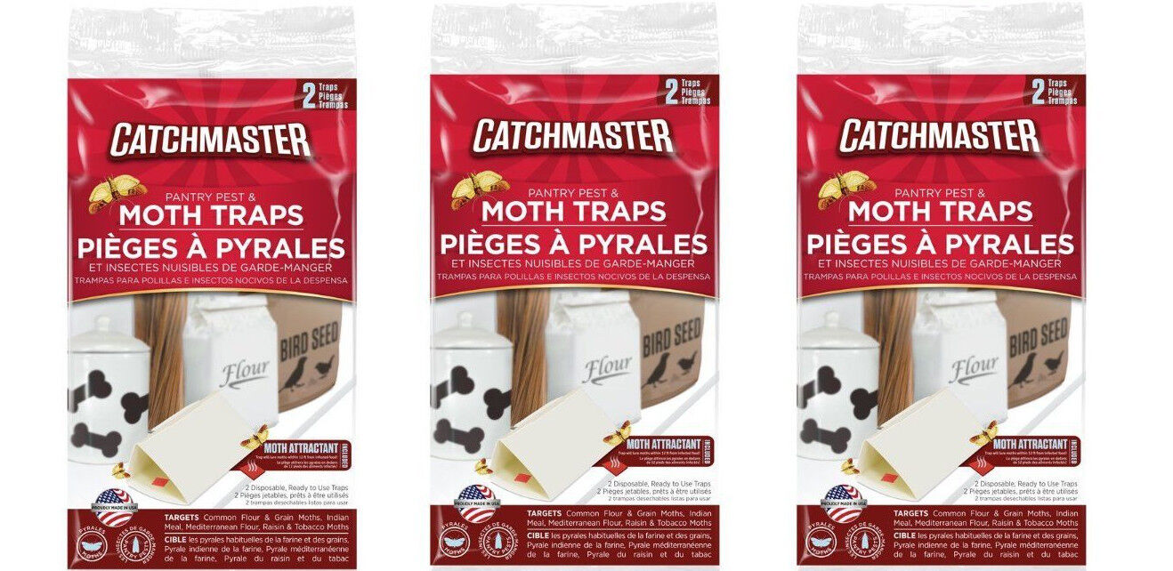 6 Catchmaster Pantry Pest Moth Traps Control Indian Meal Tobacco Mediterranean