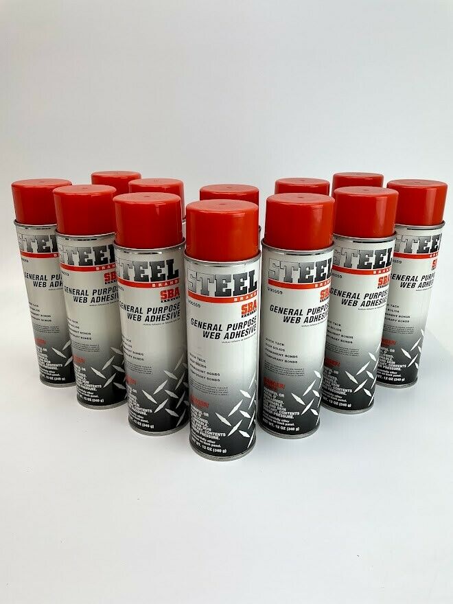 *qty 12* Casepack Steel Brand Web Adhesive Spray Can V00559 *qty 12* Free Ship