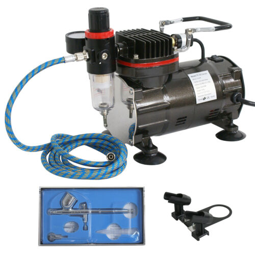 Airbrush System Kit W/ Air On Demand Function, Air Compressor Hobby Painting