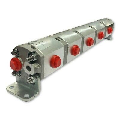 Geared Hydraulic Flow Divider 5 Way Valve, 2.5cc/rev, Without Centre Inlet