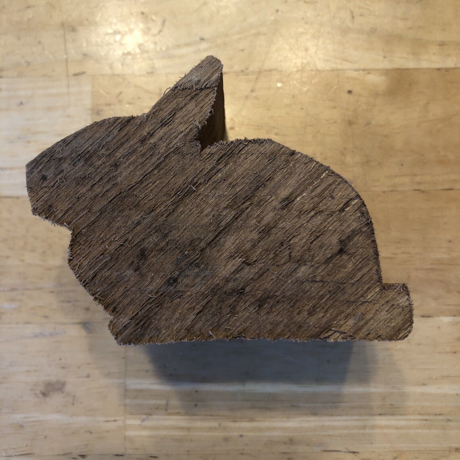 Bunny Rabbit Cutout Blank Wood Carving 3.5” Long Woodcraft Craft
