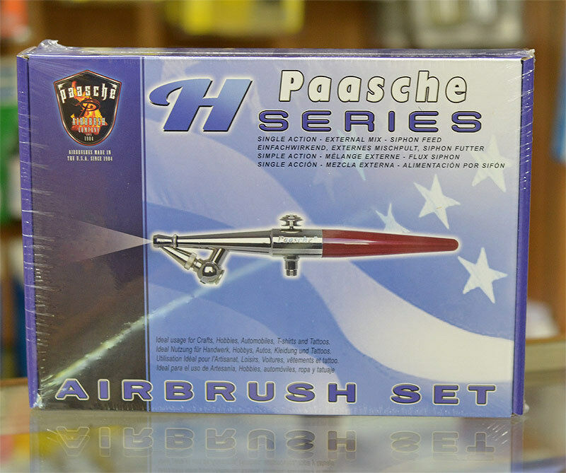 Paasche H-3as Airbrush Set (single Action External Mix Siphon Feed)